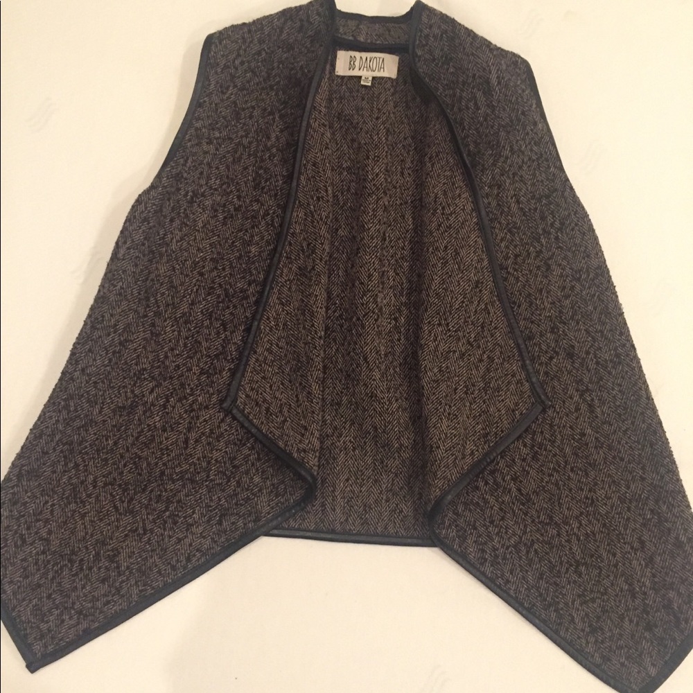Vest with Leather Trim